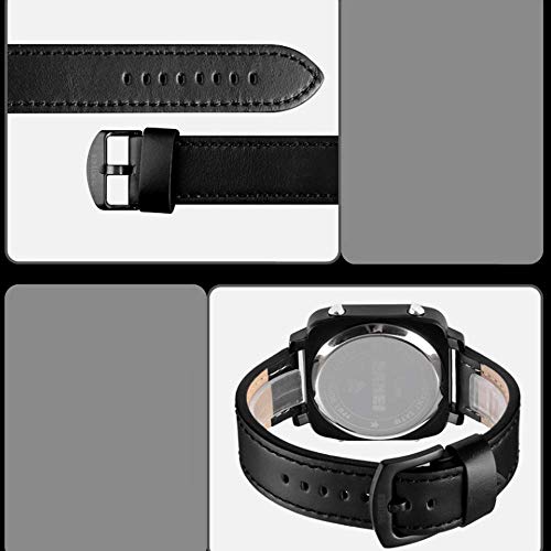 Reloj con movimiento de rodillos, reloj de pulsera con esfera cuadrada, relojes de pulsera deportivos de moda empresarial, relojes de exterior 3ATM para hombres a prueba agua, reloj pulsera de cuarzo