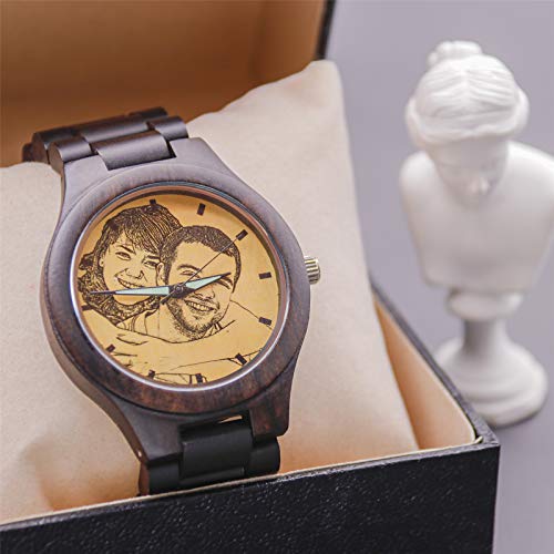 Reloj con Texto Grabado Reloj Personalizado Reloj con Imagen Personalizada Reloj de ébano Reloj de Hombre Navidad para Hombre(Negro Hombres-45mm) Reloj con Texto Grabado Reloj Personalizado Reloj con Imagen Personalizada Reloj de ébano Reloj de Hombre Navidad para Hombre(Negro Hombres-45mm)