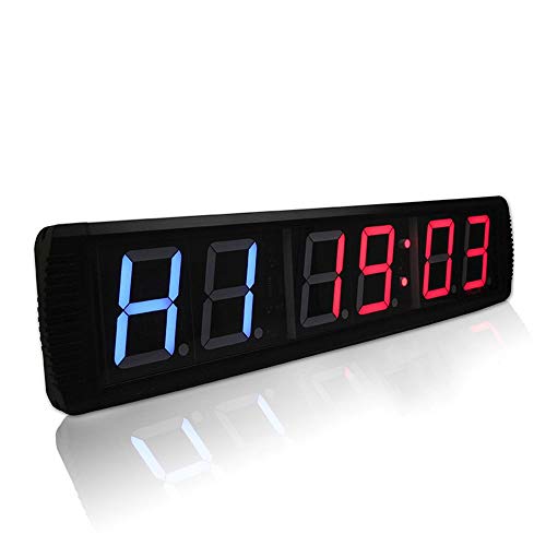Reloj De Cuenta Regresiva LED Ampliación de Yoga Boxeo Temporizador electrónico 4 Pulgadas de Alta 6 Dígitos intervalo de Reloj de Cuenta atrás/adelante Reloj Cronómetro