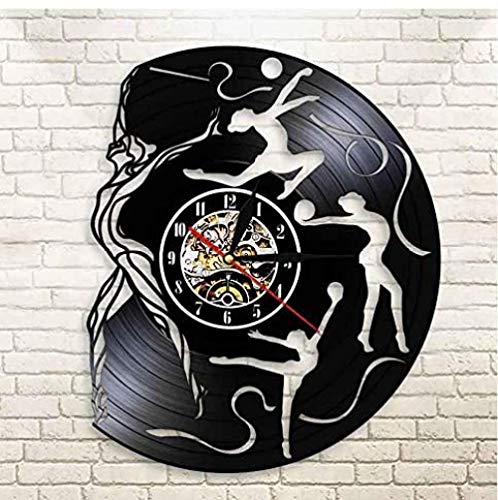 Reloj de Pared de Vinilo Gimnasia navideña Deportes Reloj de Pared de Vinilo 3D con Control Remoto Gimnasia rítmica Banda de Grosgrain Cool Girl Ro Decoración de Interiores 30cm Reloj de Pared de Vinilo Gimnasia navideña Deportes Reloj de Pared de Vinilo 3D con Control Remoto Gimnasia rítmica Banda de Grosgrain Cool Girl Ro Decoración de Interiores 30cm