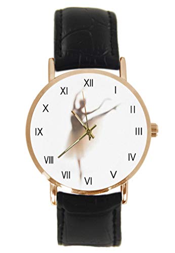 Reloj de Pulsera de Bailarina de Ballet, clásico, Unisex, analógico, de Cuarzo, con Caja de Acero Inoxidable, Correa de Cuero Reloj de Pulsera de Bailarina de Ballet, clásico, Unisex, analógico, de Cuarzo, con Caja de Acero Inoxidable, Correa de Cuero