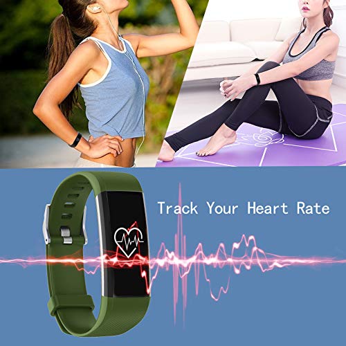 Reloj Deportiva de Frecuencia Cardíaca, Oxígeno en Sangre, Presión Arterial Monitor de Sueño IP68 Reloj Impermeable Conteo de Pasos Calorías Medición de Temperatura Pulsera Inteligente Mujer Hombre