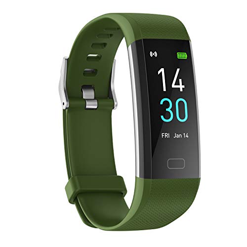 Reloj Deportiva de Frecuencia Cardíaca, Oxígeno en Sangre, Presión Arterial Monitor de Sueño IP68 Reloj Impermeable Conteo de Pasos Calorías Medición de Temperatura Pulsera Inteligente Mujer Hombre