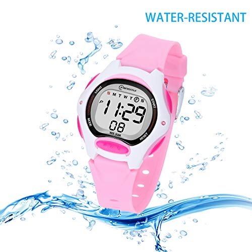 Reloj Digital para Niña Niño,Chicos Chicas Impermeabl Deportes al Aire Libre LED Multifuncionales Relojes de Pulsera con Alarma