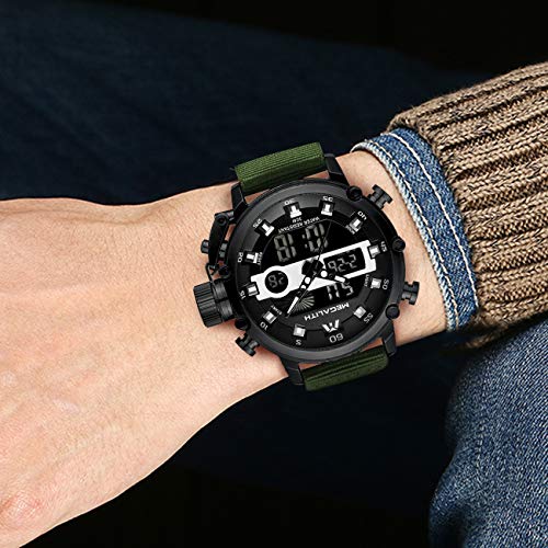 Reloj Hombre Digital Militar Reloj Analogico Digital Hombre Grandes Deportivo Cronometro LED Relojes de Pulsera Impermeable Calendario