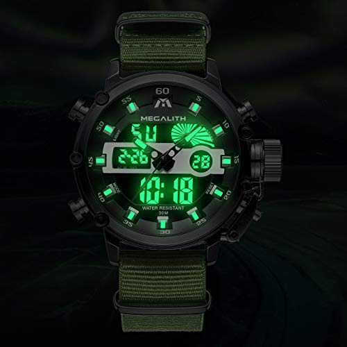 Reloj Hombre Digital Militar Reloj Analogico Digital Hombre Grandes Deportivo Cronometro LED Relojes de Pulsera Impermeable Calendario
