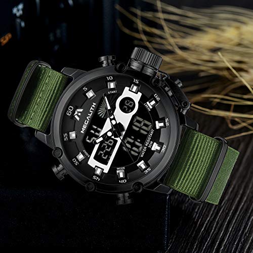 Reloj Hombre Digital Militar Reloj Analogico Digital Hombre Grandes Deportivo Cronometro LED Relojes de Pulsera Impermeable Calendario