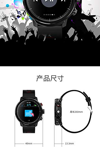 Reloj Inteligente Bluetooth, Pantalla Táctil A Color Rastreadores De Actividad App De Conexión Recordar Reloj Deportivo Al Aire Libre con Monitor De Frecuencia Cardíaca Compatible iOS Android