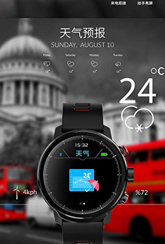 Reloj Inteligente Bluetooth, Pantalla Táctil A Color Rastreadores De Actividad App De Conexión Recordar Reloj Deportivo Al Aire Libre con Monitor De Frecuencia Cardíaca Compatible iOS Android