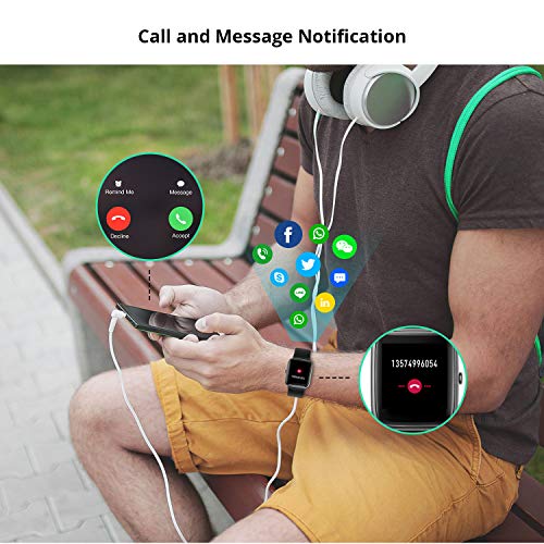 Reloj Inteligente Mujer Hombre, Smartwatch con Pulsómetro, Pulsera Actividad Inteligente con Cronómetros Podómetro Caloría,Monitor de Sueño, Impermeable IP68 Mujer Reloj para Android iPhone