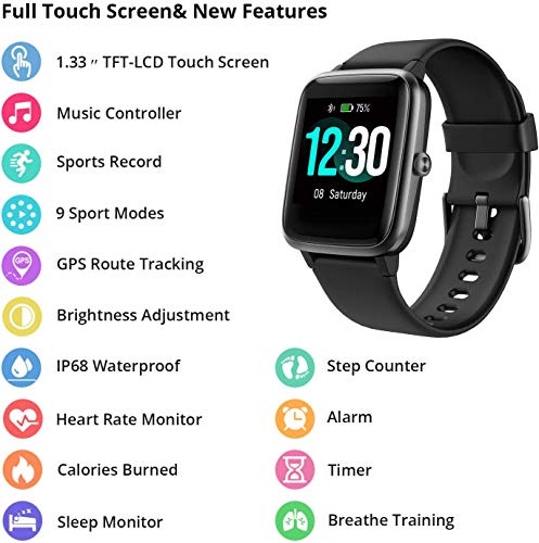 Reloj Inteligente Mujer Hombre, Smartwatch con Pulsómetro, Pulsera Actividad Inteligente con Cronómetros Podómetro Caloría,Monitor de Sueño, Impermeable IP68 Mujer Reloj para Android iPhone Reloj Inteligente Mujer Hombre, Smartwatch con Pulsómetro, Pulsera Actividad Inteligente con Cronómetros Podómetro Caloría,Monitor de Sueño, Impermeable IP68 Mujer Reloj para Android iPhone