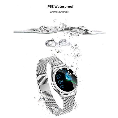 Reloj Inteligente Mujer, Reloj Inteligente Fitness Tracker con IP68 Impermeable/Herramienta de período Femenino/SMS Llamada NOTIFICACIÓN/Monitor de Ritmo Cardíaco del Sueño Adecuado Para Android / iOS