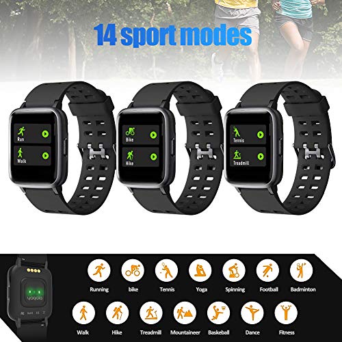 Reloj Inteligentes, YAGALA IP68 Smartwatch, Pulsera Deportiva Inteligente Para Niños y Niñas, Con Contador De Calorías De Monitor De Sueño, Podómetro De Monitorización De La Frecuencia Cardíaca