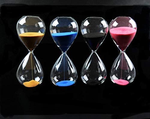 Reloj Temporizador Hecho A Mano De 45 Minutos, Reloj De Arena Artesanal Reloj De Arena, Reloj De Arena Creativo Decoración De Escritorio Negro