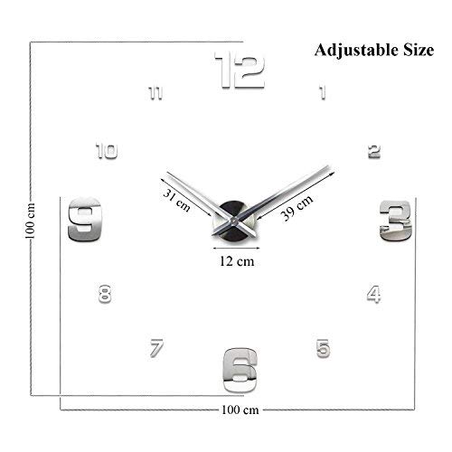 Relojes de Pared,Reloj Pegatina Pared,Relojes Modernos DIY,Reloj de Pared Adhesivo Reloj de Etiqueta de Pared Decoración,llenado Pared Vacía 3D Reloj, Ideal para la Casa Oficina Hotel Restaurante Relojes de Pared,Reloj Pegatina Pared,Relojes Modernos DIY,Reloj de Pared Adhesivo Reloj de Etiqueta de Pared Decoración,llenado Pared Vacía 3D Reloj, Ideal para la Casa Oficina Hotel Restaurante