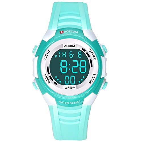Relojes de Pulsera Electrónicos para Niños Niños Digital Relojes Deportes–5 ATM Reloj Deportivo Impermeable al Aire Libre con Alarma Cronómetro Luces de Colores de Fondo (Verde-1) Relojes de Pulsera Electrónicos para Niños Niños Digital Relojes Deportes–5 ATM Reloj Deportivo Impermeable al Aire Libre con Alarma Cronómetro Luces de Colores de Fondo (Verde-1)