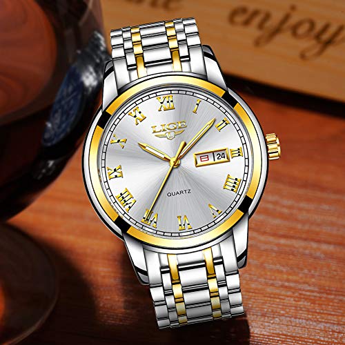 Relojes Hombres LIGE Moda Simple Impermeable Cuarzo Analógico Reloj Acero Inoxidable Automatico Calendario Reloj Hombre de Pulsera