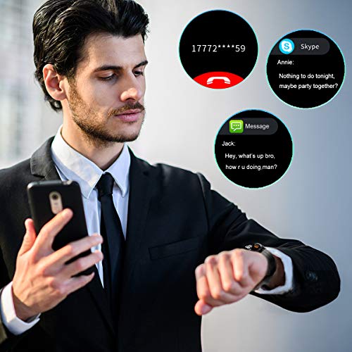 Relojes Inteligentes Hombre Mujer, Gretel Smartwatch - Pulsómetro, Monitor de Sueño, Cronómetros, Notificación Inteligente, Impermeable IP68, Pulsera Actividad Inteligente Compatible con Android y iOS