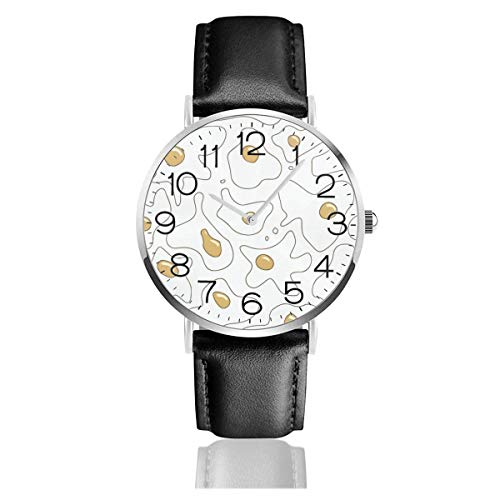 Relojes para Hombre Reloj Casual Relojes de Pulsera para Unisex, Relojes de Moda Reloj Curvo para Hombre con Huevos fritos
