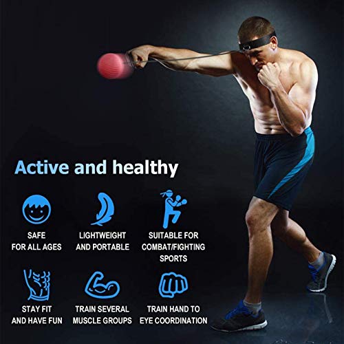 Remebe Boxing Reflex Ball, 3 Niveles Activpulse Reflex Ball con Diadema Ajustable, Entrenador de Boxeo para coordinación de Ojos y Mano, Punching Ball para reacciones Remebe Boxing Reflex Ball, 3 Niveles Activpulse Reflex Ball con Diadema Ajustable, Entrenador de Boxeo para coordinación de Ojos y Mano, Punching Ball para reacciones