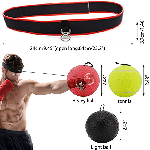 Remebe Boxing Reflex Ball, 3 Niveles Activpulse Reflex Ball con Diadema Ajustable, Entrenador de Boxeo para coordinación de Ojos y Mano, Punching Ball para reacciones Remebe Boxing Reflex Ball, 3 Niveles Activpulse Reflex Ball con Diadema Ajustable, Entrenador de Boxeo para coordinación de Ojos y Mano, Punching Ball para reacciones
