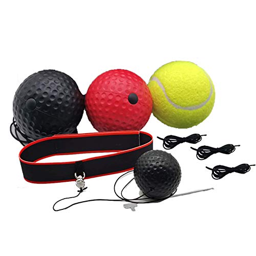 Remebe Boxing Reflex Ball, 3 Niveles Activpulse Reflex Ball con Diadema Ajustable, Entrenador de Boxeo para coordinación de Ojos y Mano, Punching Ball para reacciones