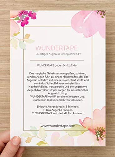 remedio cintas para párpados ojos caídos WUNDERTAPE"L" (144 unidades) - cinta correctora invisible para párpado caído sin cirugía. eyelid tape