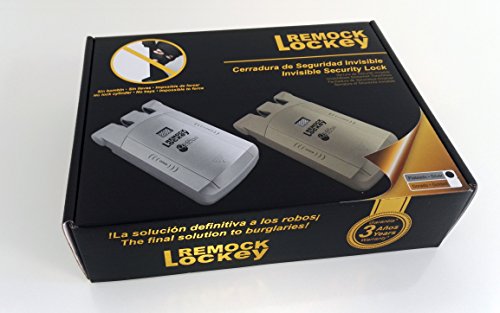 Remock Lockey RLK4S Cerradura de seguridad invisible con 4 mandos, 3 V, Plata