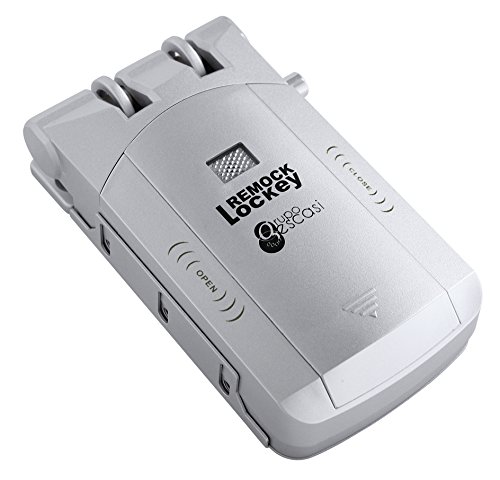 Remock Lockey RLK4S Cerradura de seguridad invisible con 4 mandos, 3 V, Plata