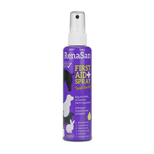 RenaSan Spray de Primeros Auxilios Travel Buddy 100ml - Para todos los animales, perros, gatos, mascotas pequeñas, caballos, reptiles, aves de corral y aves