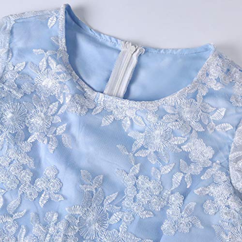 Reooly Nuevo Gran tamaño para Mujer, Costuras de Encaje, Cuello Redondo, Manga Corta, Vestido Corto de Longitud Media, Vestido de Noche de cóctel para Mujer Reooly Nuevo Gran tamaño para Mujer, Costuras de Encaje, Cuello Redondo, Manga Corta, Vestido Corto de Longitud Media, Vestido de Noche de cóctel para Mujer