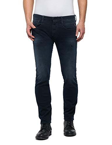 REPLAY Anbass Vaqueros Slim, Azul (Dark Blue 7), 30W / 32L para Hombre REPLAY Anbass Vaqueros Slim, Azul (Dark Blue 7), 30W / 32L para Hombre
