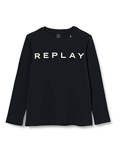 REPLAY Sg7091.010.20230 Camisa Manga Larga, Negro (Blackboard 397), 128 (Talla del Fabricante: 8A) para Niñas