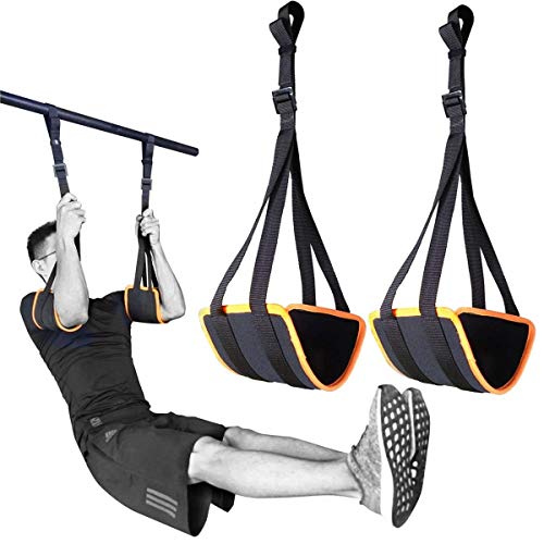 Resbalón no aptitud Las correas ajustables del deporte Ab for tirar hacia arriba barra de colgar abdominal eslingas Pesado de la correa y el acolchado de neopreno y gimnasio en casa Core entrenamiento