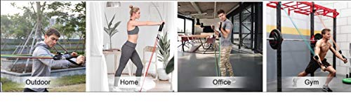 Resistance Bands Set of 11, Fitness Exercise Bands 5 Tubes, Door Anchor, Ankle Straps, Foam Handles, men/women 100lbs, for Home Gym, Yoga