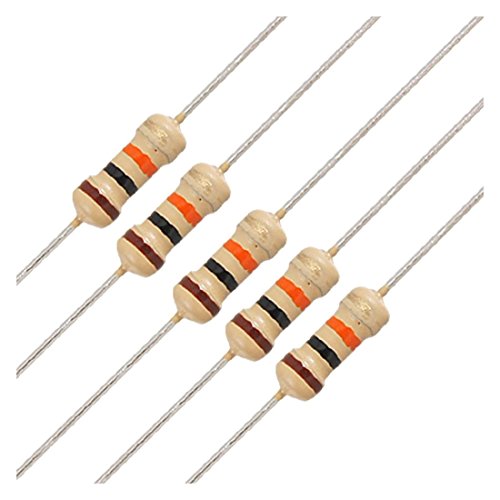 Resistores de pelicula de carbon - TOOGOO(R)100 x 1 / 4W 250V 10K Ohm Resistores de pelicula de carbon de plomo axial