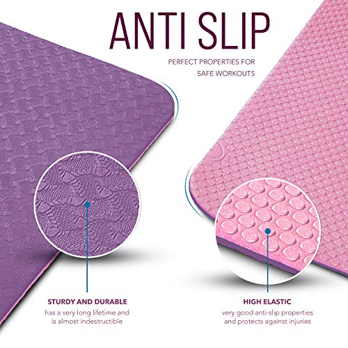 RE:SPORT Esterilla de Yoga, Pilates Antideslizante | Colchoneta de Gimnasia | Alfombrilla de Fitness y Deporte con Correa | 183 x 61 cm x 0,6 cm RE:SPORT Esterilla de Yoga, Pilates Antideslizante | Colchoneta de Gimnasia | Alfombrilla de Fitness y Deporte con Correa | 183 x 61 cm x 0,6 cm