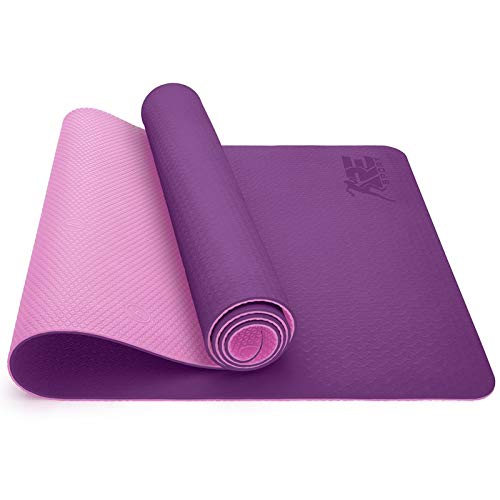 RE:SPORT Esterilla de Yoga, Pilates Antideslizante | Colchoneta de Gimnasia | Alfombrilla de Fitness y Deporte con Correa | 183 x 61 cm x 0,6 cm