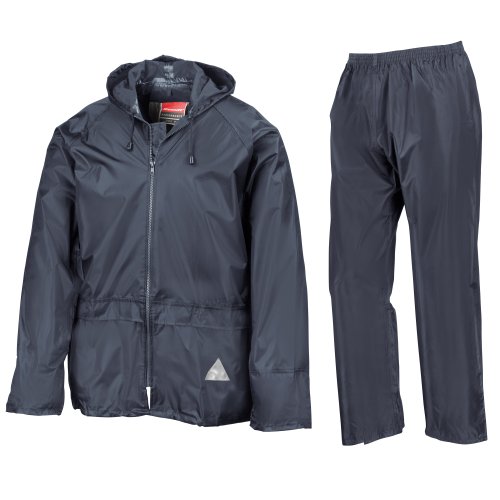 Result - Traje Impermeable/Conjunto Impermeable/Chubasquero 2 Piezas (Conjunto Chaqueta y pantalón) (Extra Grande (XL)) (Negro) Result - Traje Impermeable/Conjunto Impermeable/Chubasquero 2 Piezas (Conjunto Chaqueta y pantalón) (Extra Grande (XL)) (Negro)