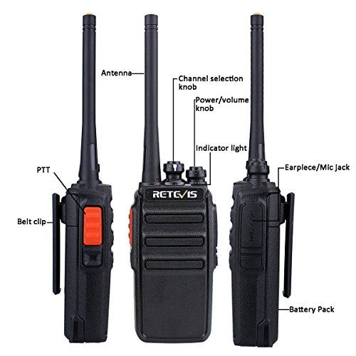 Retevis RT24 Walkie Talkie Recargable PMR446 sin Licencia 16 Canales CTCSS DCS Walkies Profesionales con Cargador USB y Auriculars (Negro,2 Pares) Retevis RT24 Walkie Talkie Recargable PMR446 sin Licencia 16 Canales CTCSS DCS Walkies Profesionales con Cargador USB y Auriculars (Negro,2 Pares)