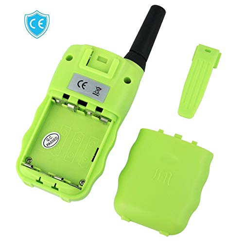 Retevis RT32 Walkie Talkie Niños PMR446 8 Canales VOX Linterna Pantalla LCD Walkie Talkie Juguete con Correa Regalo para Niños (Verde Claro, 1 Par)