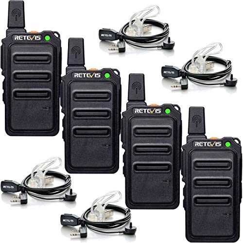 Retevis RT619 Walkie Talkie Profesional, PMR 446 sin Licencia 16 Canales, VOX 50CTCSS/210DCS, Recargable Transmisores-receptores, Radio Bidireccional con Auriculars para Familia, Viajes(Negro, 2 Par) Retevis RT619 Walkie Talkie Profesional, PMR 446 sin Licencia 16 Canales, VOX 50CTCSS/210DCS, Recargable Transmisores-receptores, Radio Bidireccional con Auriculars para Familia, Viajes(Negro, 2 Par)