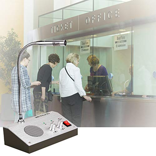 Retevis RT9908 Intercomunicador Ventanilla Sistema de Intercomunicación Ventana Dual Walkie Talkie Micrófono de Base 3W y Micrófono Remoto para Mantener una Distancia Social Segura(Plata) Retevis RT9908 Intercomunicador Ventanilla Sistema de Intercomunicación Ventana Dual Walkie Talkie Micrófono de Base 3W y Micrófono Remoto para Mantener una Distancia Social Segura(Plata)