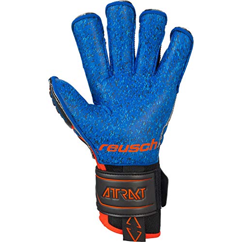 Reusch Attrakt G3 Fusion Evolution Finger - Soporte para Guantes Unisex para Adulto, Negro/Naranja/Azul, FR: M (Talla del Fabricante: 9)