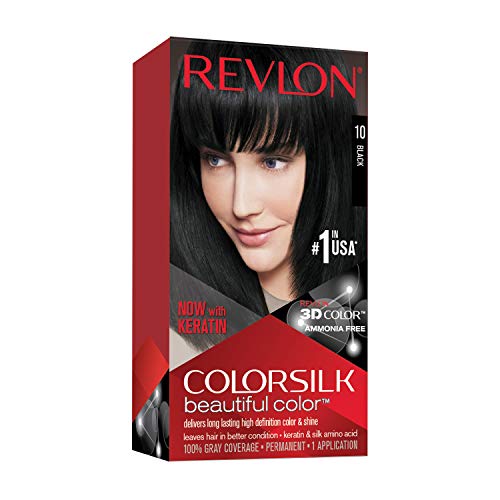 Revlon ColorSilk Tinte de Cabello Permanente Tono #10 Negro Revlon ColorSilk Tinte de Cabello Permanente Tono #10 Negro