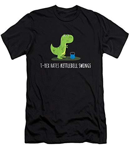 Re.x Hates Kettl.ebell Swings Funny Gym Di.nosaur T-Shirt - T Shirt For Men and Woman.