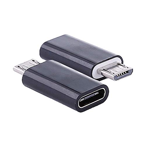 REY - Adaptador Conversor Carga Datos USB 3.1 Tipo C Hembra a Micro USB Macho Negro REY - Adaptador Conversor Carga Datos USB 3.1 Tipo C Hembra a Micro USB Macho Negro