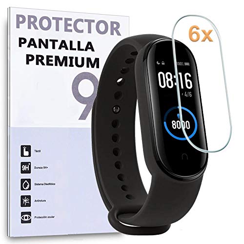 REY Protector de Pantalla para XIAOMI MI Smart Band 4 - Smart Band 5, (Pack 6X)