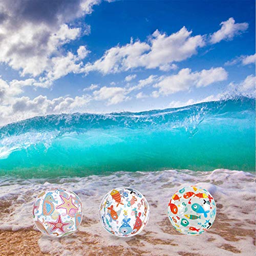 REYOK Pelotas de Playa Hinchables,3 Pcs Vida Marina Pelota Hinchable,Niños Hinchable Pelota para Los Juguetes de Playa del Verano del Favor,51cm REYOK Pelotas de Playa Hinchables,3 Pcs Vida Marina Pelota Hinchable,Niños Hinchable Pelota para Los Juguetes de Playa del Verano del Favor,51cm