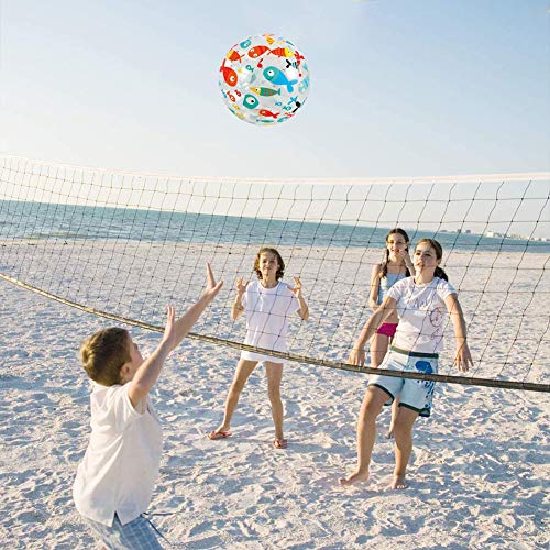 REYOK Pelotas de Playa Hinchables,3 Pcs Vida Marina Pelota Hinchable,Niños Hinchable Pelota para Los Juguetes de Playa del Verano del Favor,51cm